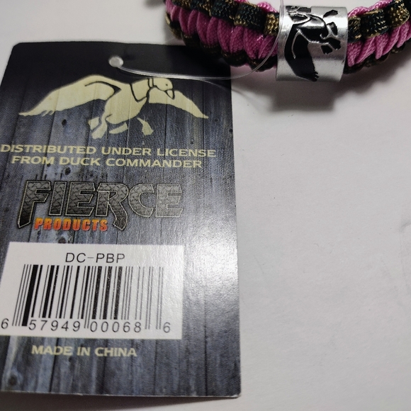 Duck Commander: Braided Bracelet Pink/Black/Brown Camo Adjustable Sliding Knots - Picture 10 of 11
